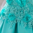 thumbnail image 6 of JAHH Flower Girl Dresses for Wedding Kids Girls Sleeveless Ruffled Princess Bridesmaid Pageant Gown Birthday Party Wedding Dress for Wedding Holiday Partys Gowns(2-3 Years,Green), 6 of 9