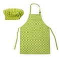 thumbnail image 1 of 6 Sets TOPTIE Colorful Cotton Canvas Kids Aprons and Hat Set (S-XXL)-GREENDOT-XXL, 1 of 7