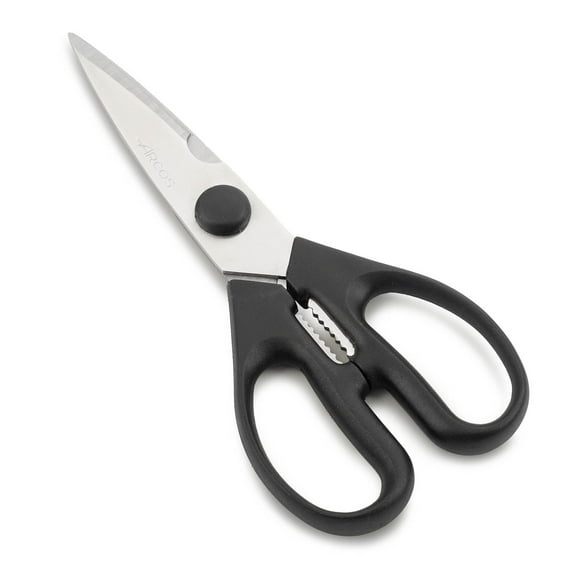 ARCOS 8-Inch Detachable Black Kitchen Scissors in Nitrum Stainless Steel