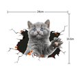 thumbnail image 2 of (A) Pegatina 3D extraíble para coche con forma de gato, pegatina decorativa para ventana de coche, animación divertida, 2 of 5