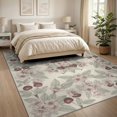 thumbnail image 3 of ODIKA 8'x10' Washable Area Rug Non-Shedding, Easy Care, Cherries Cherry Botanical Fruit Flower Vintage Door Flowers Border for King Size Bedroom Under Bed, Master Suite, 3 of 7