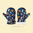 thumbnail image 6 of Toddler Mittens Winter Unisex Kids Thermal Insulated Dinosaur Print Mittens Warm Lined Skiing Handwear Cold Weather Outdoor Activity Gloves Mittens for Girls Dark Blue 4 Years-6 Years, 6 of 7