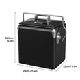 thumbnail image 7 of 14QT Small Insulated Portable Cooler, Retro Vintage Hard Metal Cooler for BBQ, Camping, Fishing, Picnic, Outdoor Activities, 7 of 7