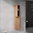 thumbnail image 6 of Bathroom Vanity, 12" Bathroom Side Cabinet, 2-Soft Close Doors, Float Mounting Design, 12*2(KD-Packing), Imitative Oak Bathroom Storage Cabinet,Plywood Bathroom Shelving, 6 of 23