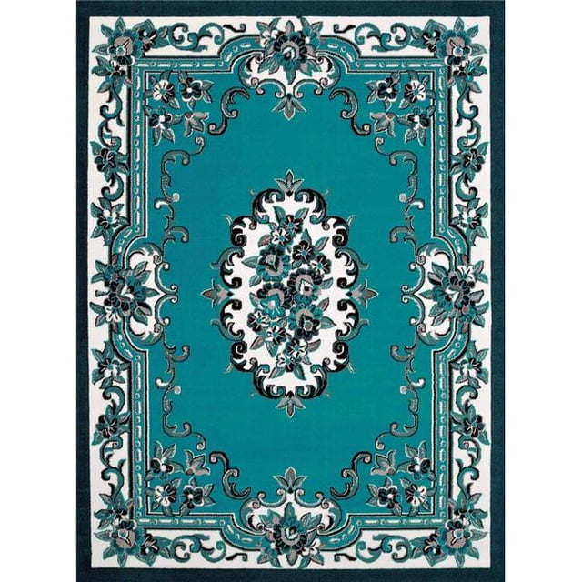 United Weavers 950 10663 24 1 ft. 10 in. x 3 ft. Cafe Demitasse Accent Rug, Aqua