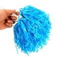 thumbnail image 3 of Agregue espíritu a su accesorio de disfraz Pompones de animadora azules para eventos deportivos y fiestas, 3 of 3