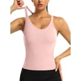 thumbnail image 6 of ANFERRY Ribbed Athletic Tank Tops for Women with Built in Bra Racerback Seamless Scoop Neck Workout Camis Top, 6 of 7