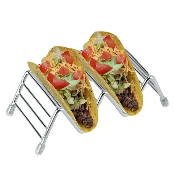 Ashata Wave Shape Stainless Steel Mexican Taco Holder Display Stand Shell Rack, Shell Holder