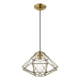 thumbnail image 4 of 41323-01 Livex Lighting Geometric Shade - One Light Mini Pendant in Contemporary Style - 13.5 Inches wide by 13 Inches high-Antique Brass Finish, 4 of 7
