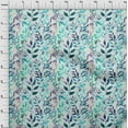 thumbnail image 4 of oneOone Viscose Jersey Aquamarine Green Fabric Leaves Sewing Material Print Fabric By The Yard 60 Inch Wide-7S, 4 of 7