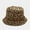 Khaki, variant on CoCopeanut Liburan Baru Wanita Leopard Double Sisi Ember Nyaman Bernapas Foldable Pria Pantai Datar Atas Matahari Memancing Topi Datar Panama Hat