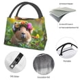 thumbnail image 4 of Easygdp Flower Crown Guinea Pig Bolsa de Almuerzo Insulada Reutilizable, Bolsa de Mano y Bandolera para Oficina, Trabajo, Viajes, 4 of 6