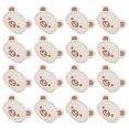 thumbnail image 3 of Miangastore Embossed Bear Head Pu Label Tags White 100Pcs 1.26X0.90X0.04In, 3 of 8