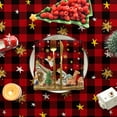 thumbnail image 5 of Christmas Tablecloth 60×60 Inch, Holy Nativity Red Buffalo Plaid Washable Table Cover for Party Picnic Dinner Decor, 5 of 5