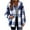 Blue, variant on Edvintorg Plus Size Womens Clothing Fashion Plaid Jackets for Women Long Sleeve Casual Fall Winter Coat Hooded Outerwear with Zipper Trendy 2025