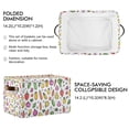 thumbnail image 2 of Yayeee 2 Pack Canvas Storage Basket with Handles for Shelves Fabric Bins Closet Organizer, Various Vegetables Pattern, 2 of 8