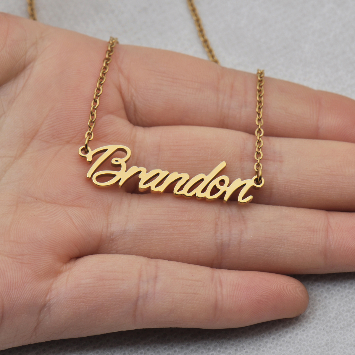 Brandon Dangle Name Necklace Choker 