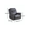 thumbnail image 4 of MAYEERTY Upholstered Power Recliner Chair,Remote Control,Side Pocket, Gray, 4 of 7