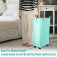 thumbnail image 5 of Unique Bargains Laundry Basket with Wheels 27" Tall Rolling Laundry Basket with Handle for Corner Dorm Green, 5 of 7
