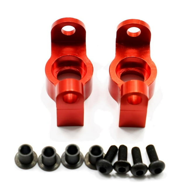 fastboy Alliage d'Aluminium 1/10 Moyeu de Direction Partie de Mise à Niveau RC 2pcs Bloc de Direction Durable pour HPI VENTURE RC Partie de Voiture Rouge