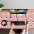 thumbnail image 4 of Long Mouse Pads for Desk,Pink Halloween Ghosts Desk Mats on Top Of Desks, Desk Mouse Pad Extra Large with 3mm Non-Slip Base and Stitched Edge for Gaming,Office,Work,Home 47.3x23.6in, 4 of 5