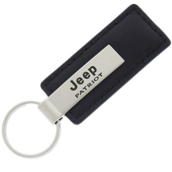 Jeep Patriot Rectangular Leather Key chain (Black)