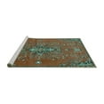 thumbnail image 2 of Ahgly Company Machine Washable Indoor Rectangle Persian Turquoise Blue Traditional Area Rugs, 3' x 5', 2 of 4