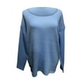 thumbnail image 4 of Fall for savings Deals! Umfun Sweaters for Women 2023 Loose Soft Pullover Sweater Tops Sweater Neck Hollow Out Loose Sweater, 4 of 4