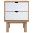 thumbnail image 3 of Mesita de noche VidaXL OTTA de madera maciza de pino marrón y blanco, 3 of 8