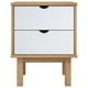thumbnail image 3 of Mesita de noche VidaXL OTTA de madera maciza de pino marrón y blanco, 3 of 8