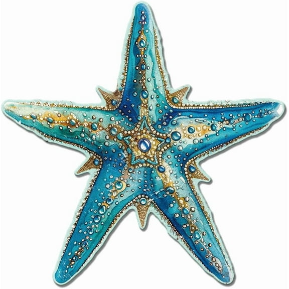 Vintage Metal Starfish Tin Sign Retro Blue Marine Starfish Plaque Poster Metal Wall Decorative Tin Signs for Home Room Office Garden Seaside Cafe Decoration colorful