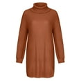 thumbnail image 3 of under $5 JINMGG 2026 Fall Winter Plus Size Sweaters for Women,Fashion Women Solid Long Sleeve Sweater Dress Turtleneck Sweater Pullover Dress, 3 of 8