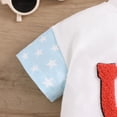 thumbnail image 6 of Baby Onesies Boy 4th of July Baby Outfit Boy Girl My First Fourth of July Bubble Romper Oversized Onesie Toddler USA Clothes, 6 of 7