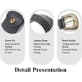 thumbnail image 3 of Women Leather Belts Ladies Vintage Western Design Black Waist Belt for Pants Jeans Dresses, 3 of 9