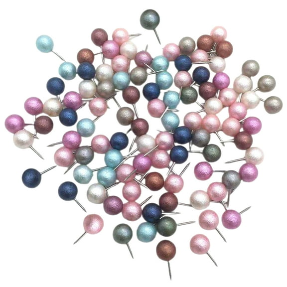 Troglfold bulletin pin 100pcs Round Push Pins for Bulletin Board and Crafts,0.83"X0.39"X0.39"