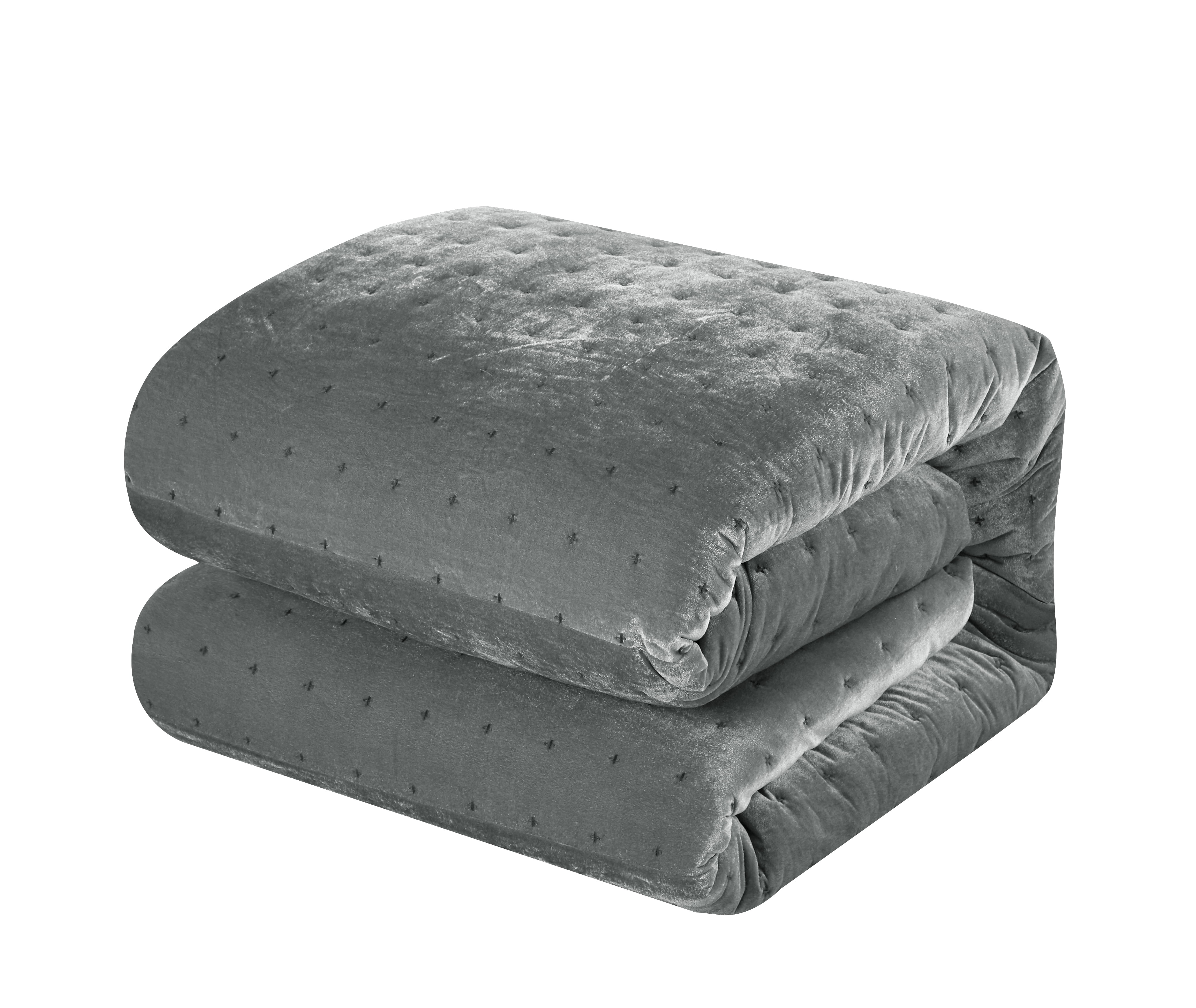 Chic Home Cynna 7-Piece Abstract Comforter Set, King, Grey