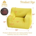 thumbnail image 4 of YINIX  Corduroy Bean Bag Chair with Pocket Arms for Adults,Yellow, 4 of 8