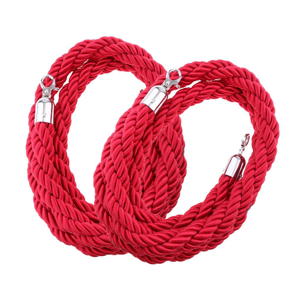 High Quality 2m Twisted Queue Barrier Rope Red for Posts Stands Exhibition