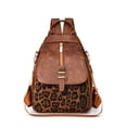 thumbnail image 4 of PRIYAL Laptop Backpack for Women Travel Leather Backpack Work Computer Backpacks for Business Black With Leopard, 4 of 8