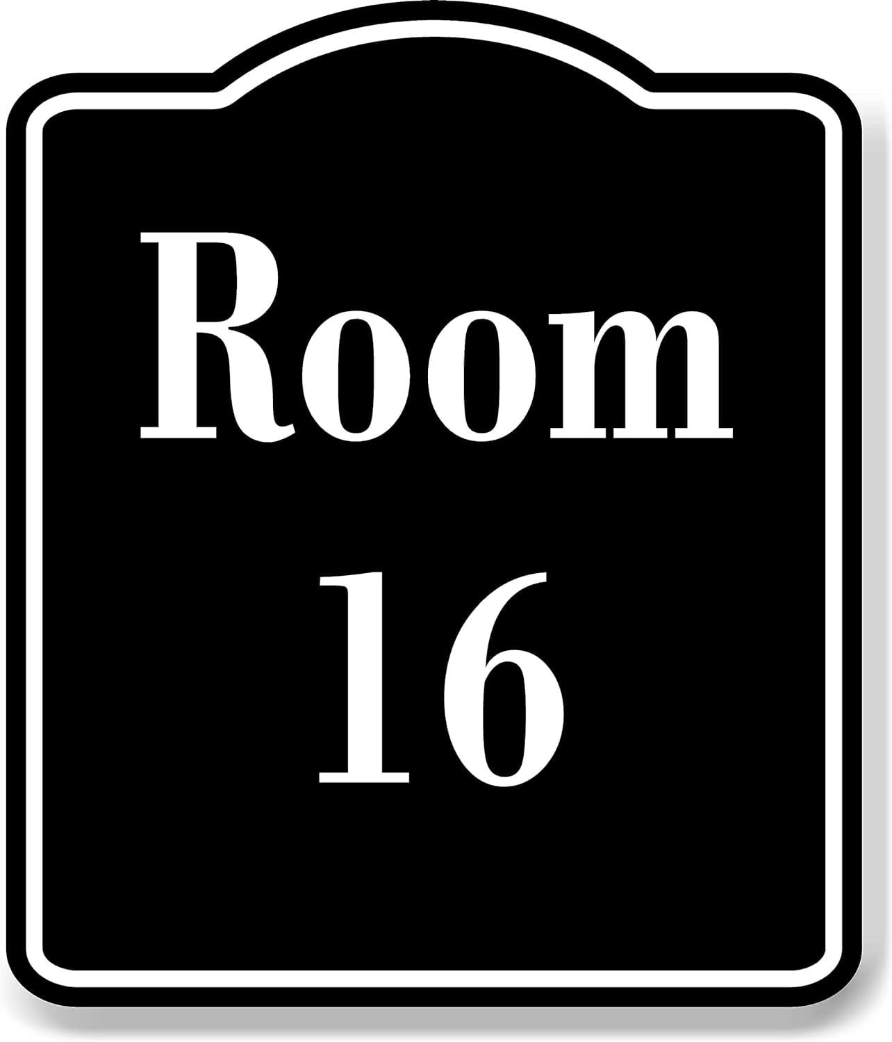 Room 11 Number Building BLACK Aluminum Composite Sign, 15