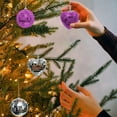 thumbnail image 5 of AYktou 8Pcs Christmas Balls Ornaments, Colorful Mirror Balls Xmas Tree Decorations Set Multiple Style Hanging Balls Pendants Christmas Baubles for Home Xmas Tree Holiday Party Scene Decor, Purple, 5 of 6
