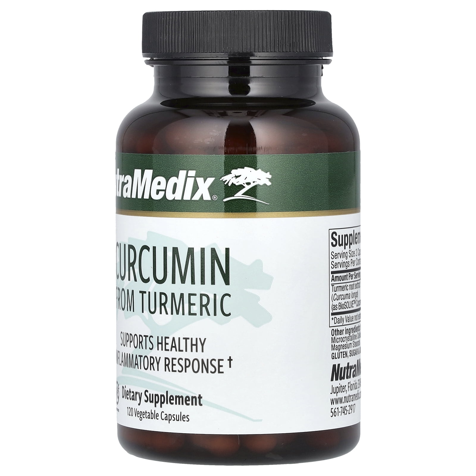 NutraMedix Curcumin From Turmeric, 500 mg, 120 Vegetarian Capsules (250 mg per Capsule)
