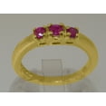 thumbnail image 3 of LBG British Made 14k Yellow Gold Real Genuine Ruby Womens Promise Ring - 33 size options - Size 8.25, 3 of 6