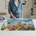 thumbnail image 4 of ZIATUBLES Floral Butterfly Sky Print Portable Ironing Mat Pad Multifunctional Ironing Blanket Foldable Ironing Board Replacement for Washer Dryer Countertop, 31.5" x 19.6", 4 of 7