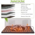 thumbnail image 5 of Aivituvin Heated Cat House for Outside, Insulated Outdoor Cat House with Heating Pad & Insulated Liner, Large Wooden Cat Shelter with Large Porch & Two Escape Doors for Multiple Cats, Black & White, 5 of 9