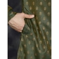 thumbnail image 6 of Maple Clothing Party Wear Brocade Kurta Pajama Set Indian Wear Men (Olive, S), 6 of 8