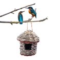 thumbnail image 3 of Paja tejida a mano Nido de pájaro Depredadores Escondite de hámster Agapornis Agujero Apertura Loro de cría Casa de anidación de colibrí para jardín Baoblaze Nido de pájaro de paja tejido a mano, 3 of 8