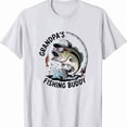 thumbnail image 3 of Grandpa Fishing Buddy Bass Fisherman T-shirt Sizes S-5XL, 3 of 5
