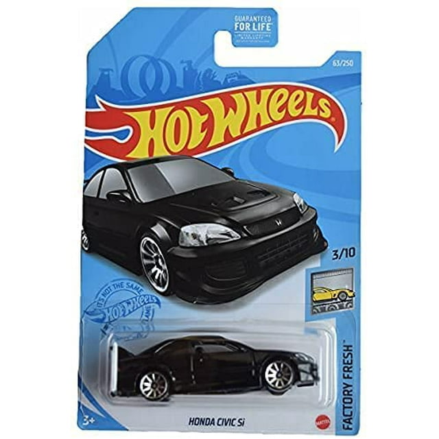 Auto fundido a presión Hot Wheels Honda Civic Si a escala 1:64, fresco de fábrica