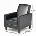 thumbnail image 4 of GDF Studio Paris Bonded Leather Recliner Club Chair, Black, 4 of 12